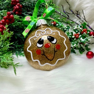 Gingerbread Ornament Shatterproof Glitter Ornament Christmas Tree Decoration