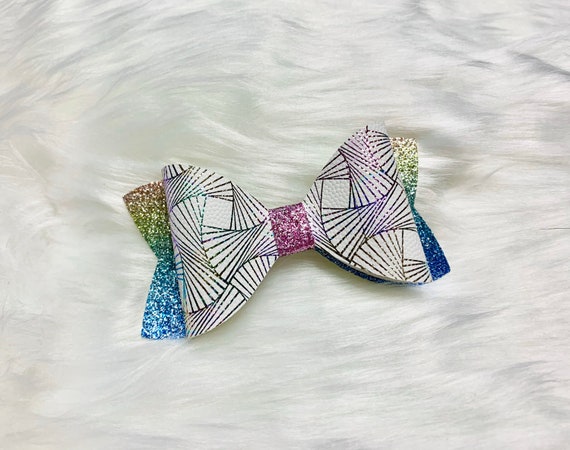 grinch bows glitter faux leather bows hair bows hair accessories Faux leather bows hair clips glitter bows