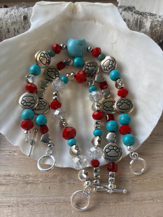 Set of 3 Handmade Bracelets, Handmade Jewelry, Handmade Bracelets, Gift For Her, Gift For Mom, Gift For Pet Lovers