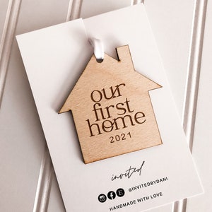 Our First Home | Modern Christmas Ornaments | Wood Ornament | Minimalist Scandinavian