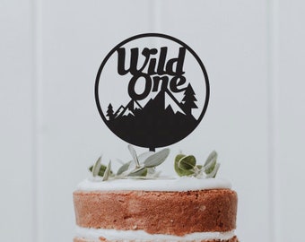 Wild One | First Birthday | Modern Acrylic Cake Topper Personalized Cake Decoration