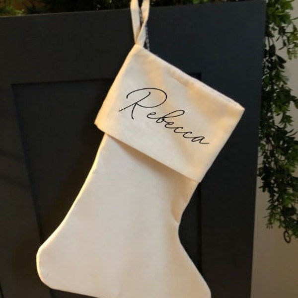 Linen Stocking | Modern Christmas | Minimalist Holiday Decor
