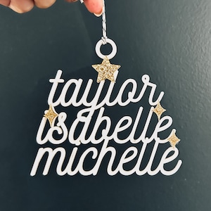 Personalized Christmas Ornament Family Tree Acrylic | Laser Cut Gift Ornament