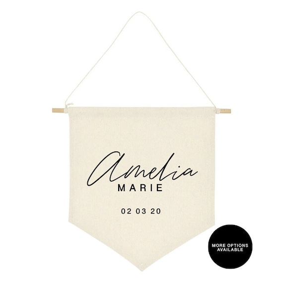 Custom Name Banner | Canvas Banner | Baby Personalized Banner