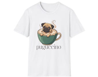 Pugaccino Pug in Coffee Cup T-Shirt
