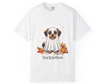 Yorkie-Boo Ghost Halloween T-Shirt
