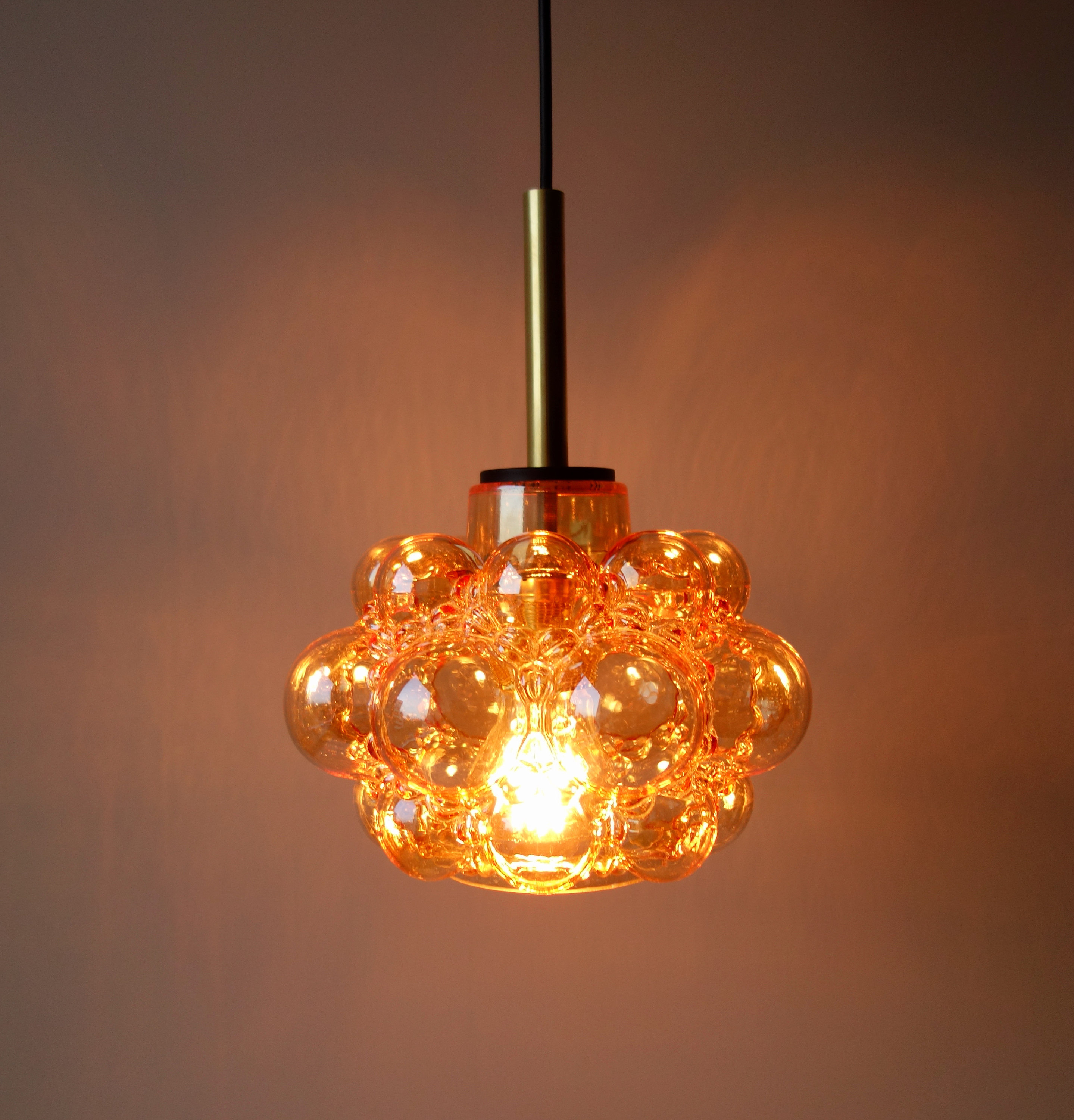 Vintage Glass Bubble Pendant Lamp 