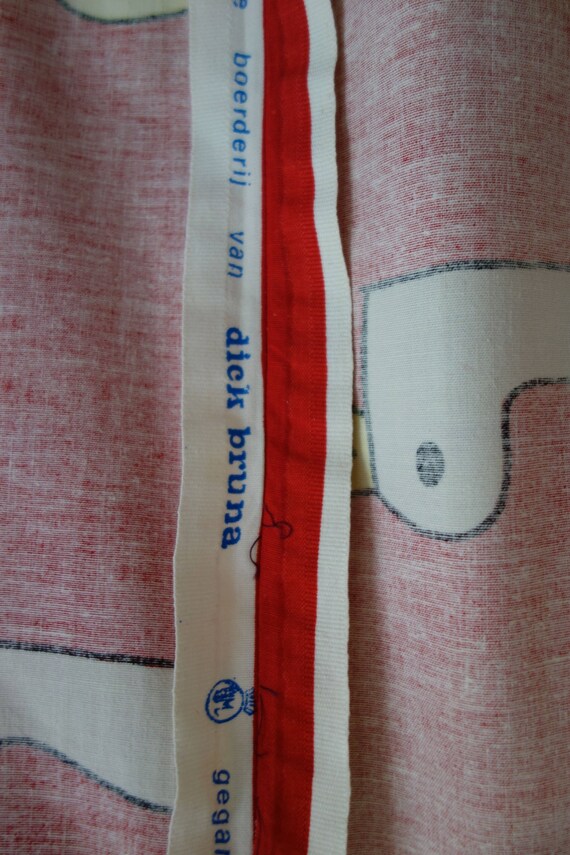 Rare Dick Bruna Farm Miffy 100% Cotton Fabric Colourful Seventies