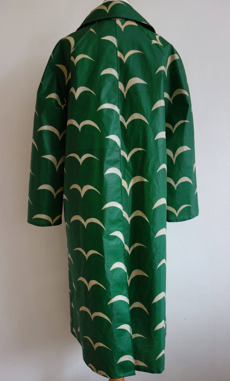 Vintage Marimekko Rukka PVC coated cotton fabric rain coat | Etsy