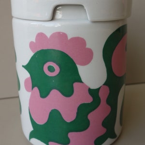 Arabia AK pot pottery ceramic storage Emma chicken decor rare Finland 1960s porcelain jar Gunvor Olin Grönqvist design mid century modern