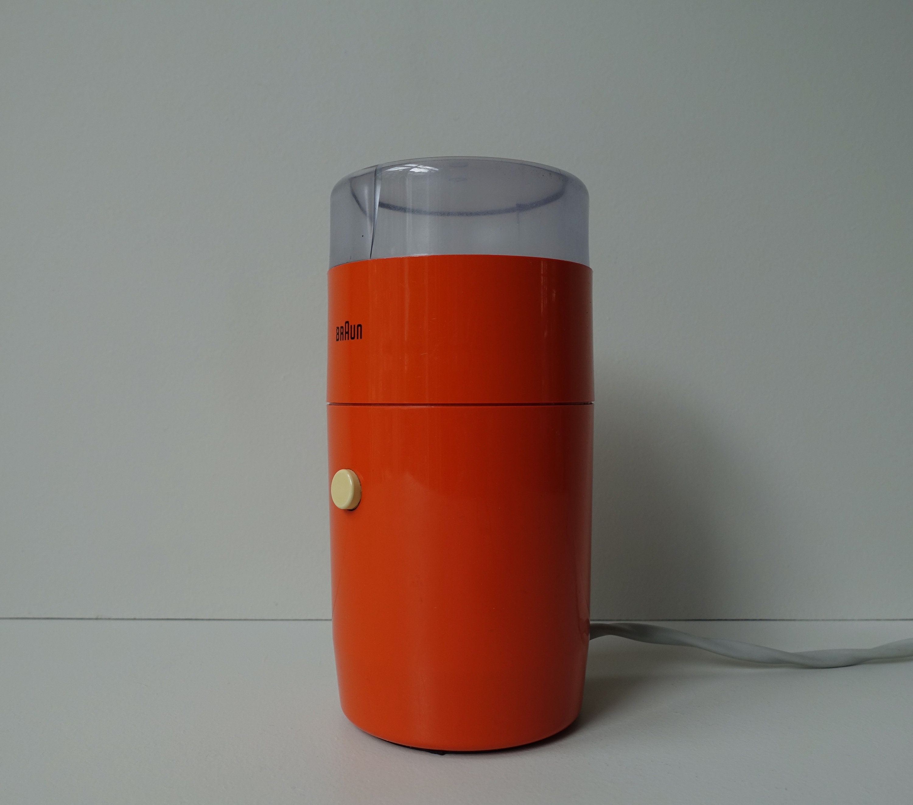 Experiment Lil Contract ORANGE Iconic Braun coffee grinder designed by Reinhold Weiss - Etsy België