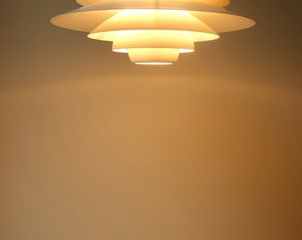 Jeka Metaltryk Large White Danish Design Multi Layered Discs Lamp