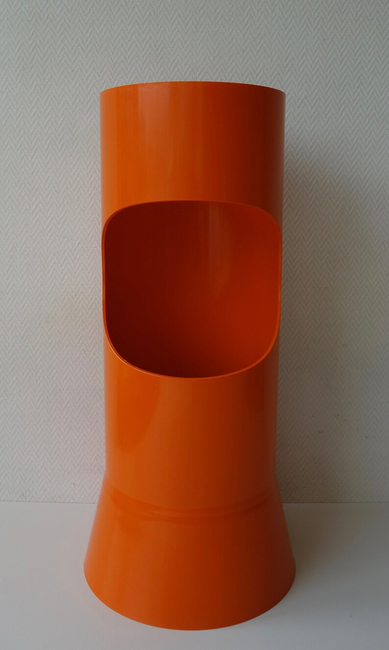 Rare Sergio Asti orange Kartell umbrella stand 1960s sixties Etsy