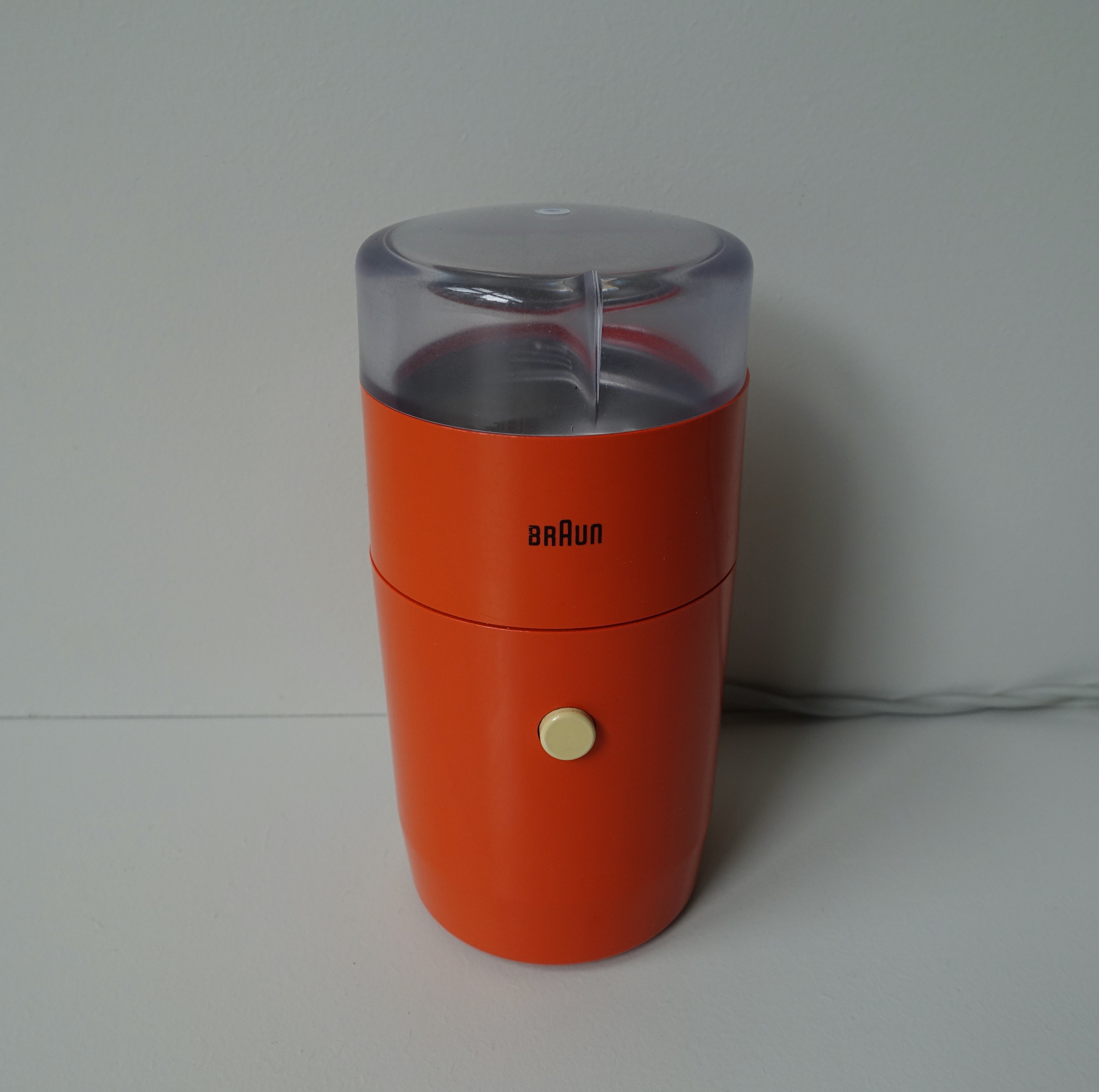 ORANGE New Old Stock in Box Iconic Braun Coffee Grinder Reinhold Weiss Braun  West Germany 1966 Modern Design Mid Century Minimalism With Box -   Sweden