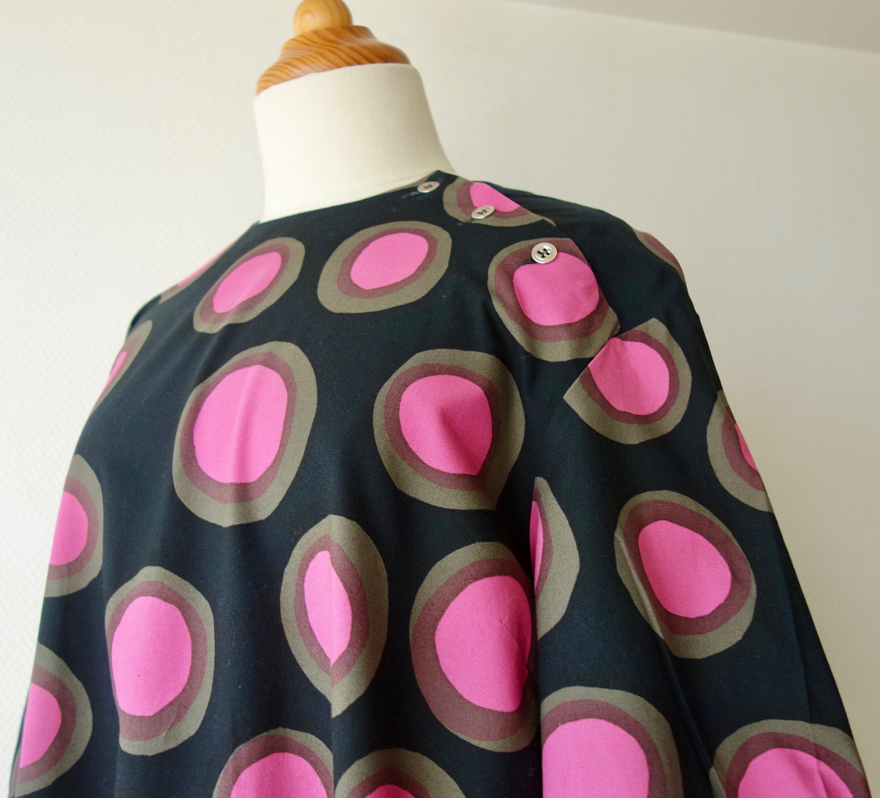 marimekko プリッティ リンシ ドレス Marimekko Very Rare 1960s Pink Dots Sirkuss Dress Petrooli