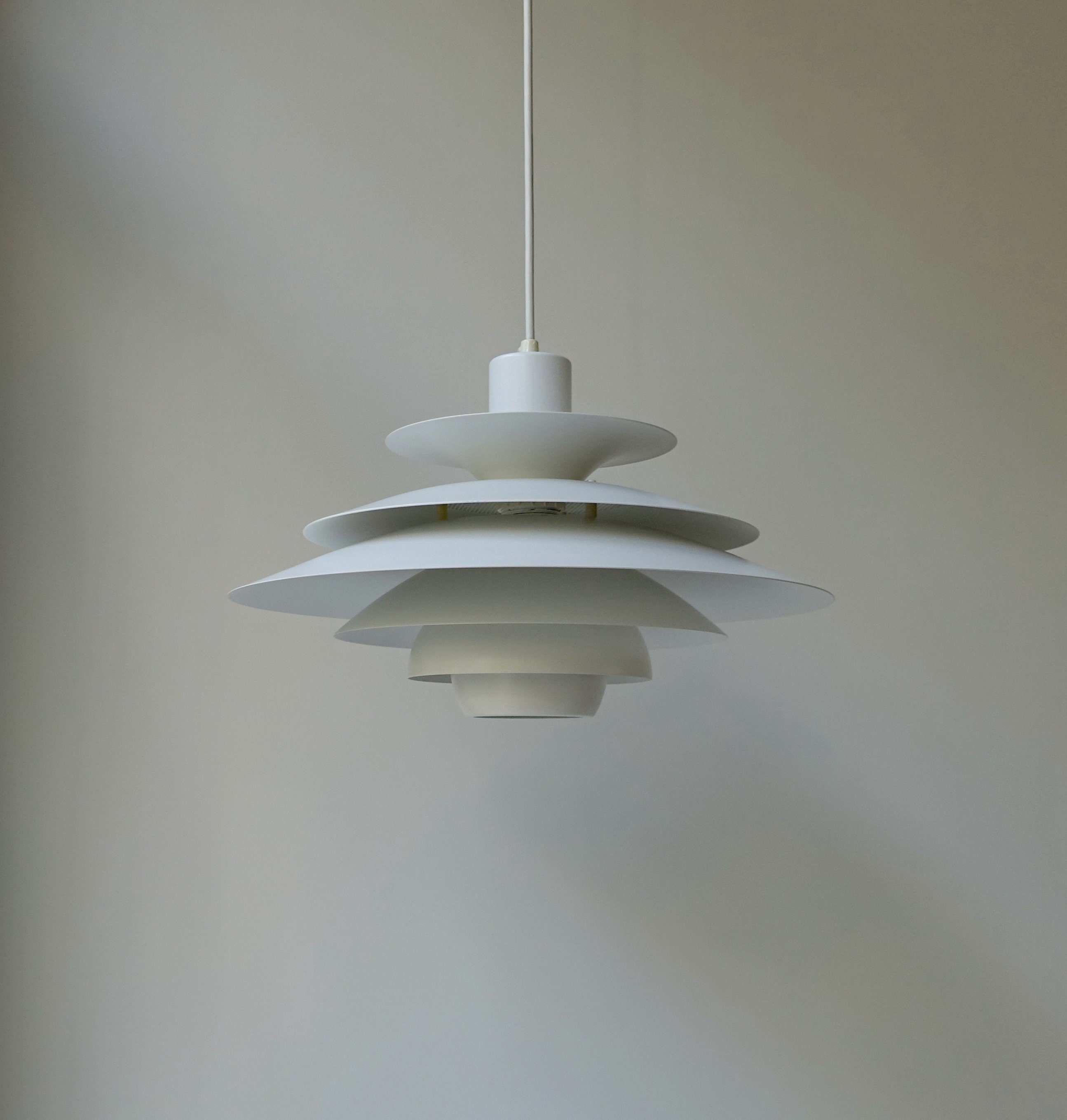 Jeka Metaltryk Large White Danish Design Multi Layered Discs Lamp