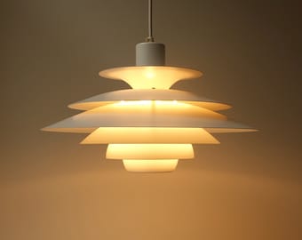 Jeka Metaltryk Large White Danish Design Multi Layered Discs Lamp