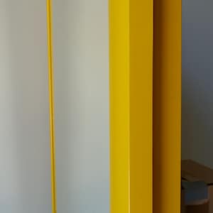 Excl. shipping rare yellow Allibert France vintage wall cabinet hanging bathroom cupboard medicine plastics light mirror mid century modern
