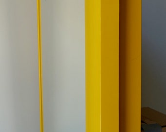 Excl. shipping rare yellow Allibert France vintage wall cabinet hanging bathroom cupboard medicine plastics light mirror mid century modern