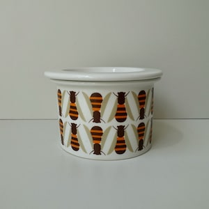 Mint condition vintage Arabia Pomona honey bees storage pot with lid Raija Uosikkinen Finland rarest model museum piece