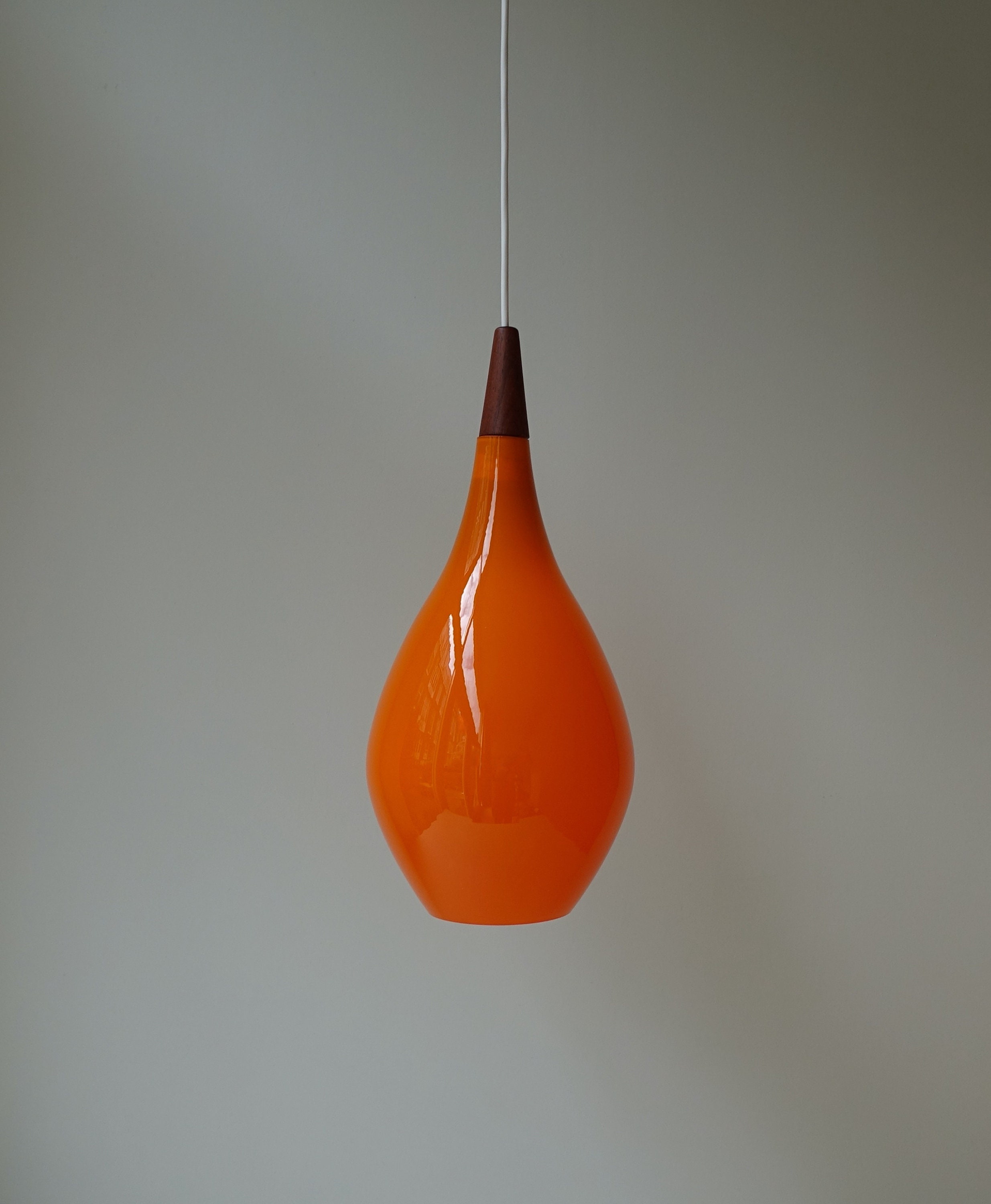 Holmegaard Excellent Condition 1960s Large Drop Shape Cased Glass