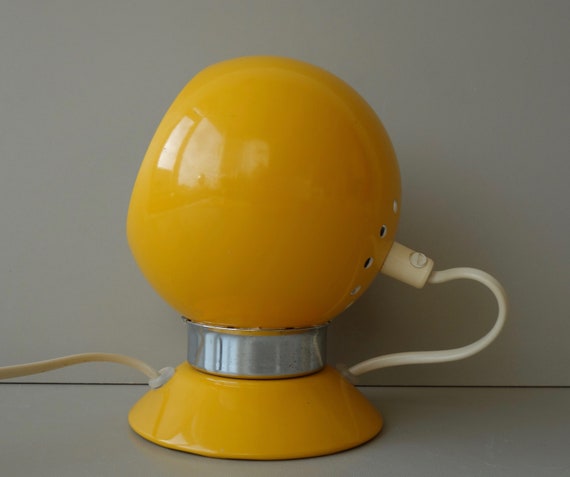 Abo Randers Danish Design Yellow Benny Frandsen Magnetic Ball Desk Table Lamp Metal Mid Century Modern 1970s Denmark