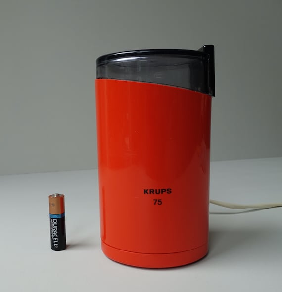 Krups 75 775 Iconic Coffee Bean Grinder Complete & Working Condition Orange  1970s Seventies Mid Century Modern Design Minimalism -  Israel