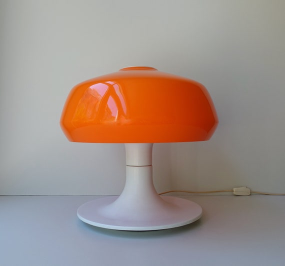 Large orange table lamp deals