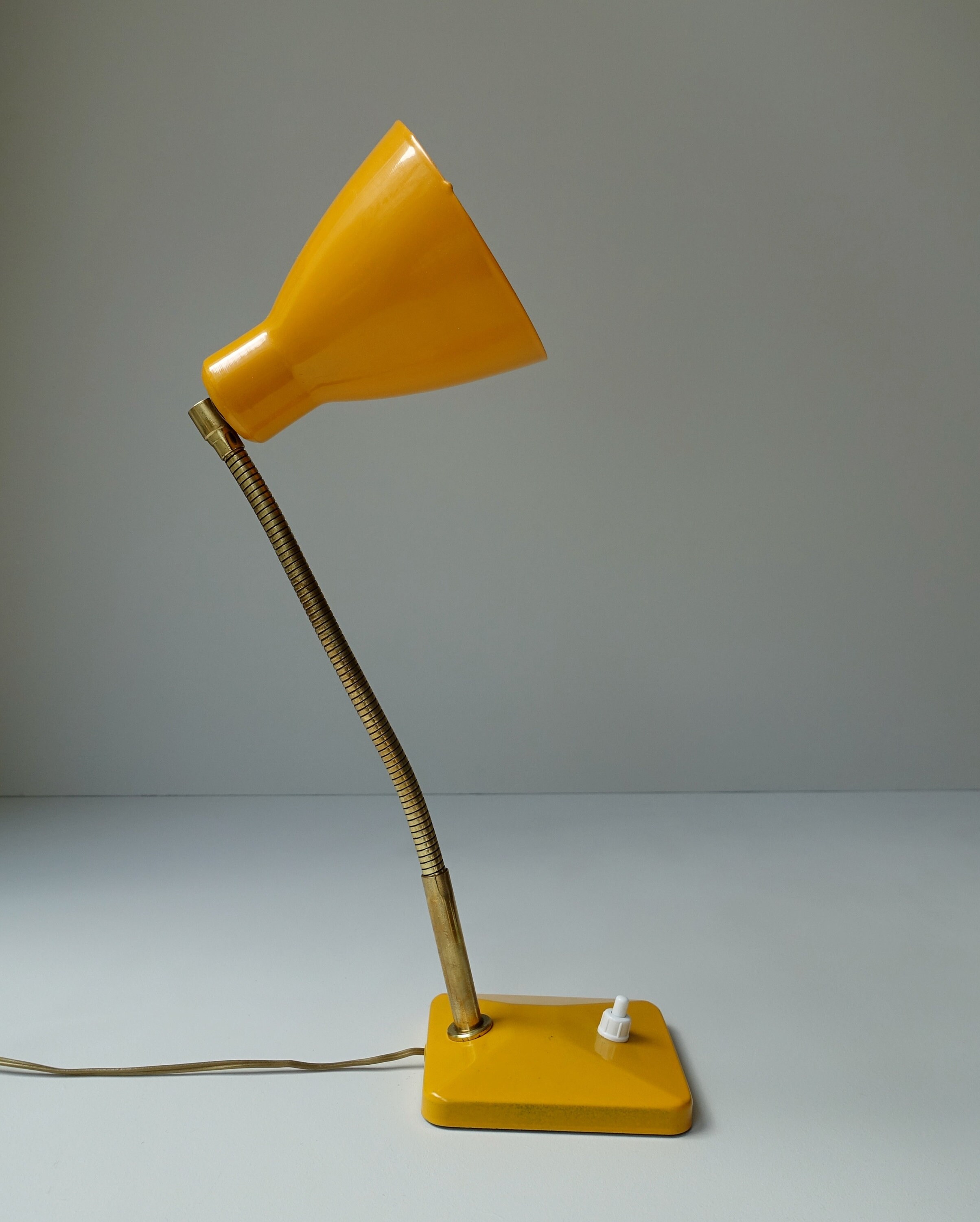 Great Color Small Dark Yellow Aluminor France 1960s 1970s Desk