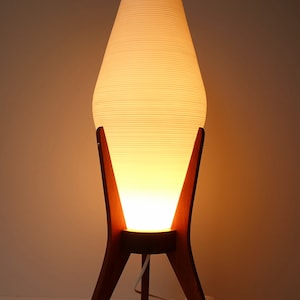 Rare model rocket space age vintage Rotaflex style Regina Leuchtvase floor lamp large table light tripod base mid century modern German