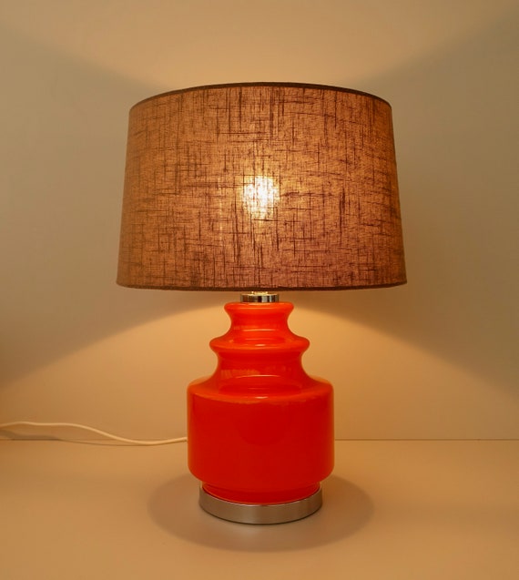 Large orange table lamp deals