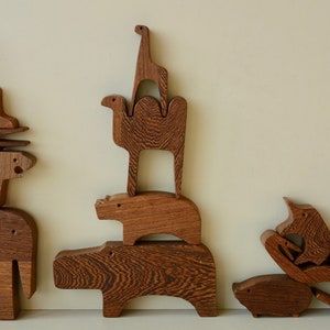 Enzo Mari 16 Animali Danese molto rara versione wengé anni '60