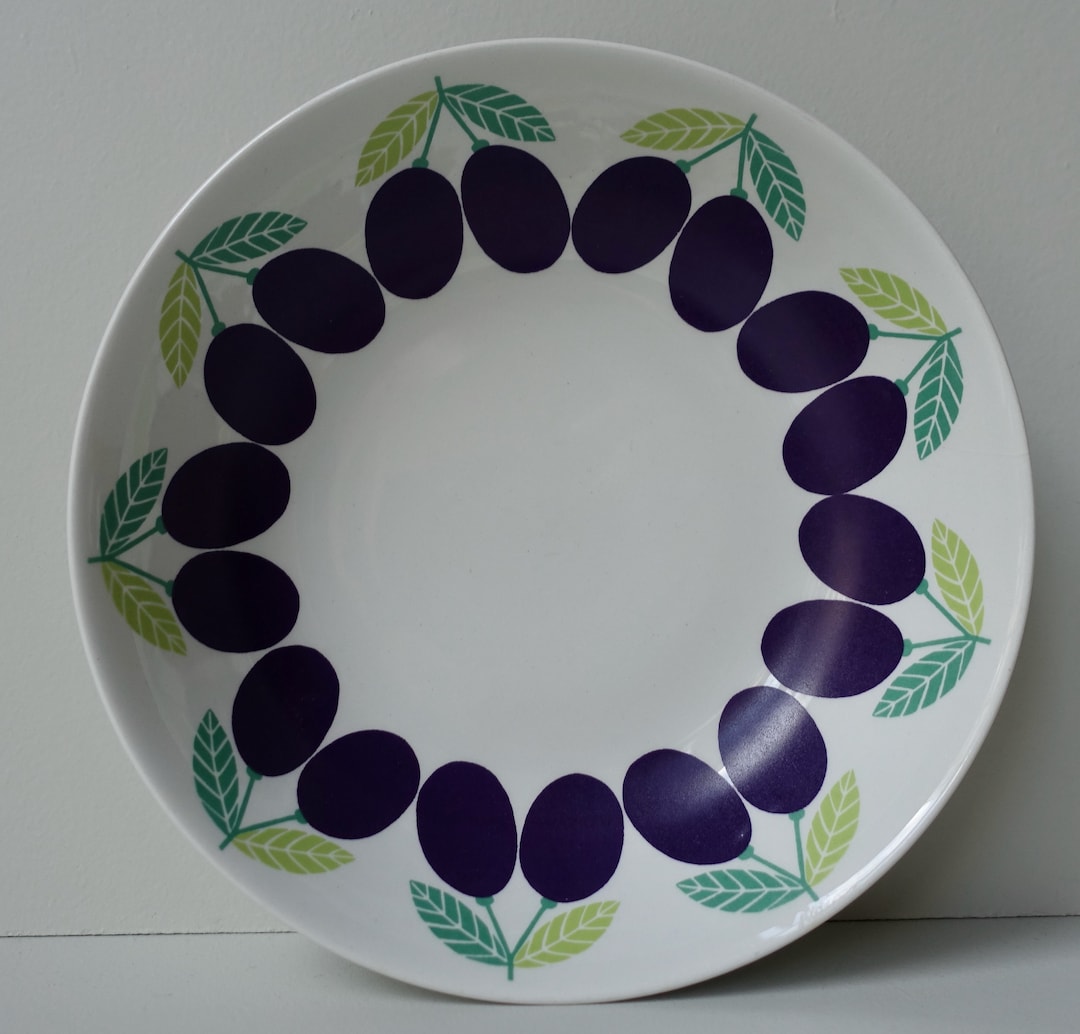 ARABIA＊Pomona＊19.5cm plate ・* ② Rare Vintage Arabia Pomona Deep Dish Bowl Plate Round With Lid