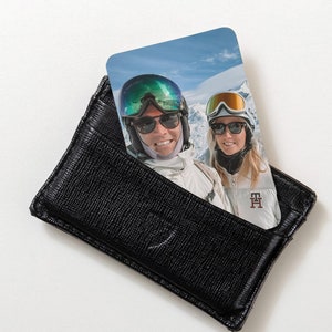 Aangepaste metalen fotoportemonneekaart | Gepersonaliseerde fotocadeau voor verjaardag | Vriendje Vriendin Echtgenoot Echtgenote | Cadeaus Verloving Bruiloft