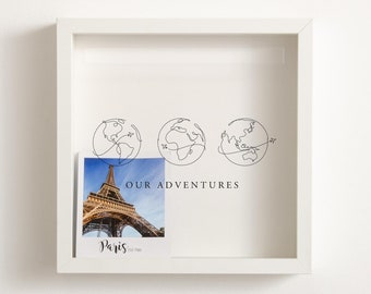 Personalised Adventures Memory Box | Globe & World Map | My Travel Memories Keepsake