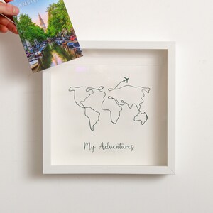 Adventures Memory Box Personalised My Adventures Memory Ticket Picture Frame Collection Travels Globetrotter Wanderlust Gift Christmas Gift