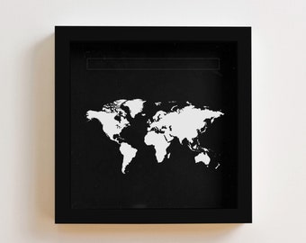 Adventures Memory Box World Map Adventure Memory Ticket Picture Frame Collection Travels Memories Gifts For Him Gifts For Her Holidays