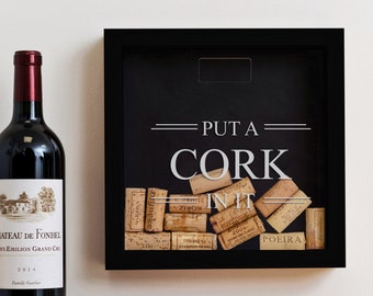 Put A Cork In It Memory Box Frame Wine Prosecco Champagne Cork Collector Wine Cork Holder Memories Gift Wine Cork Frame Gifts For Home
