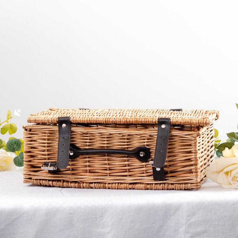 Wedding Hamper Personalised Wedding Card Box Wicker Basket Cards Wedding Hamper Card Post Box Keepsake Wedding Engagement Gift For Couple image 7