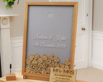 Wedding Guest Book Alternative Drop Box Guest Book Handmade Frame Wedding Personalised Alternative Guestbook Tokens Guests Memories Keepsake