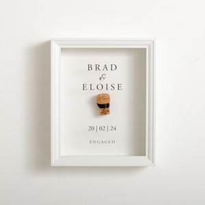 Eerste Toast Cork Saver Memory Box Frame Verloving Paar Huwelijkscadeau Aanwezig Champagne Kurk Houder Frame Bruiloft Toast Kurk Herinneringen