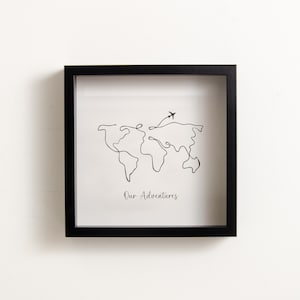Adventures Memory Box Personalised My Adventures Memory Ticket Picture Frame Collection Travels Globetrotter Wanderlust Gift Christmas Gift