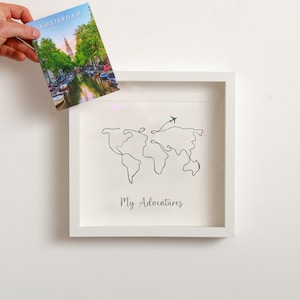 Adventures Memory Box Personalised My Adventures Memory Ticket Picture Frame Collection Travels Globetrotter Wanderlist Gift For Him Holiday