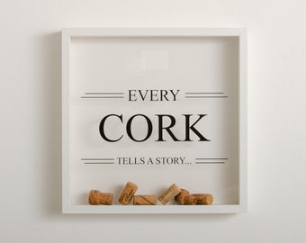 Large Champagne Cork Collector Frame Square Wine Cork Holder Gin Beer Bottle Caps Memory Box Wall Decor Gift Present Birthday Home