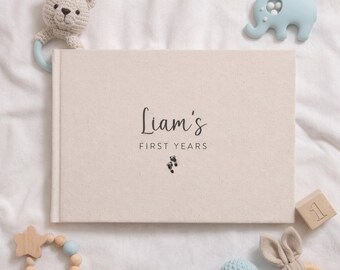Personalisiertes Baby-Memory-Fotobuch | Leinen Erstes Jahresalbum