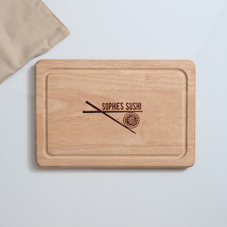 Personalised Sushi Serving Board Sushi Set Chopping Board Serving Platter Display Food Personalised Cutting Board Gifts For Home Japanese
