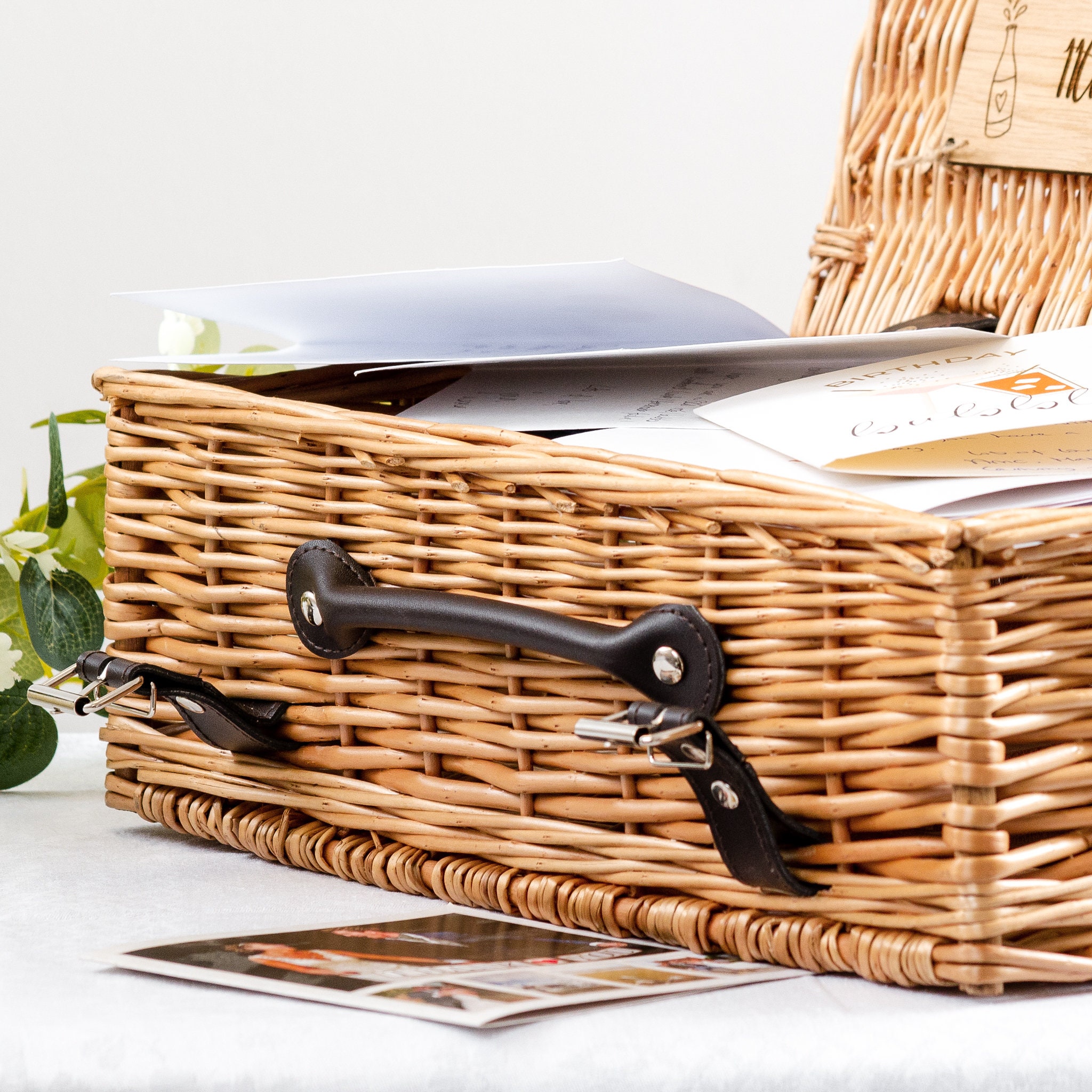 Personalised Wedding Card Box Wicker Basket for Cards Wedding Etsy UK