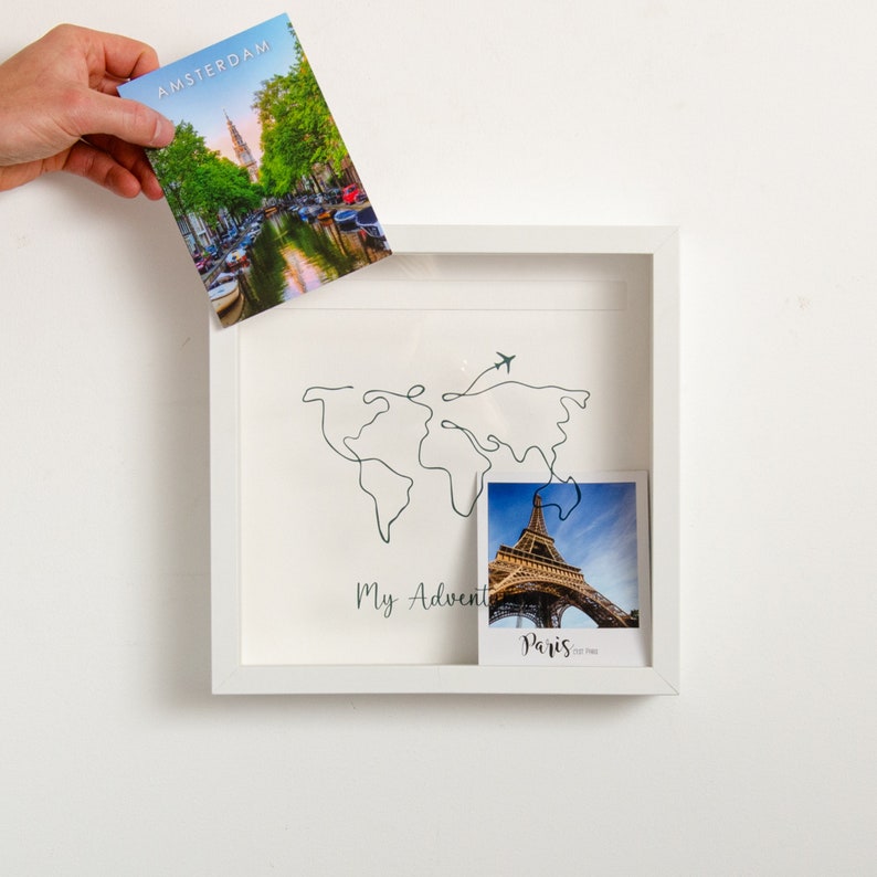 Personalised Adventures Memory Box | World Map & Travel Ticket Keepsake ...
