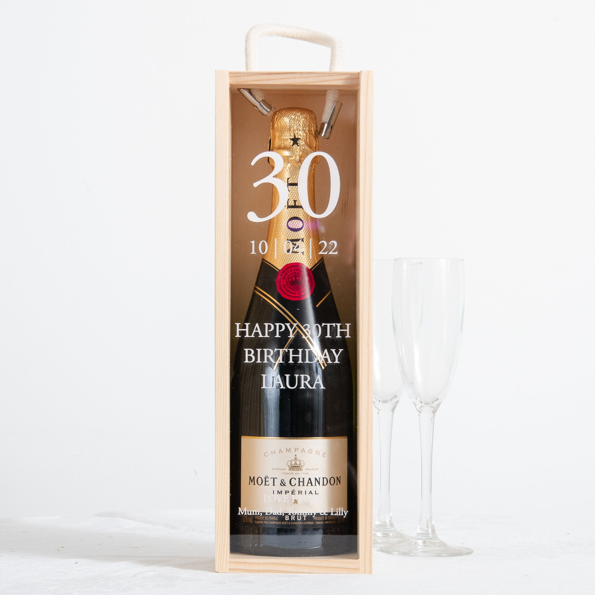 Scatola Vintage in Legno per Bottiglie di Vino Rosso e Champagne FTVOGUE Regalo di Compleanno 