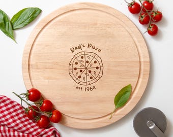 Personalized Pizza Board, Hardwood Pizza Platter, Foodie Gift